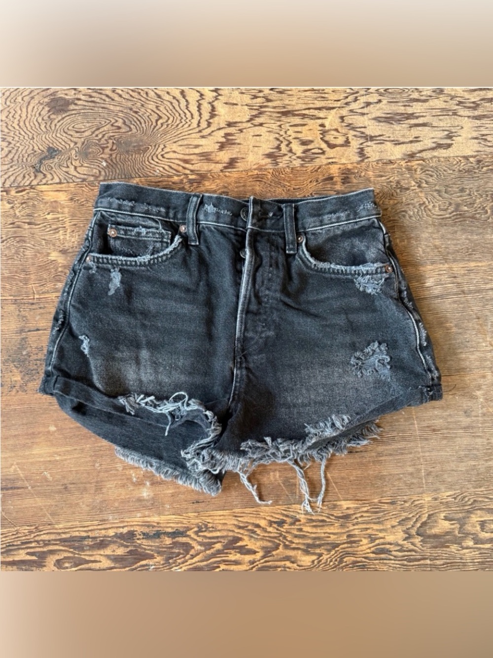 Free People Black Jean shorts - size 26